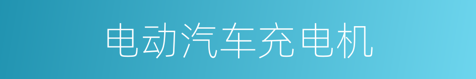电动汽车充电机的同义词