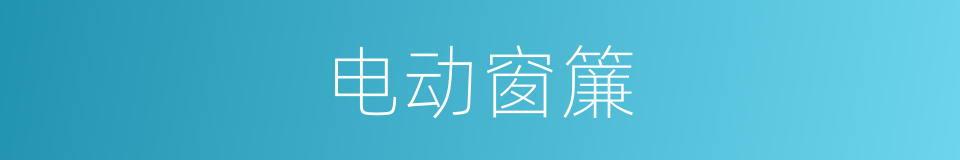 电动窗簾的同義詞