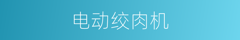 电动绞肉机的同义词