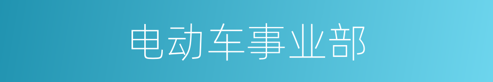 电动车事业部的同义词