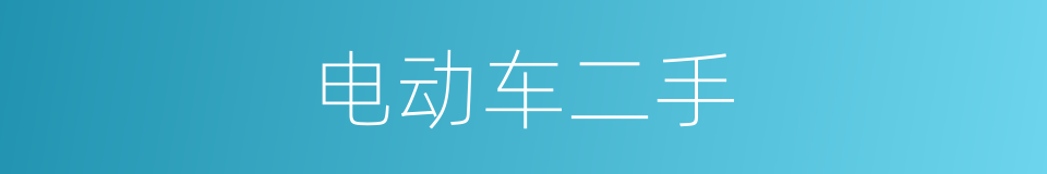 电动车二手的同义词