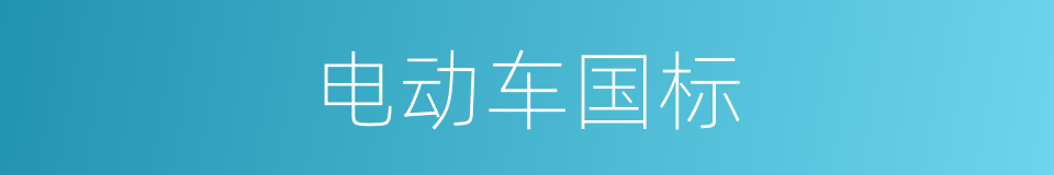 电动车国标的同义词