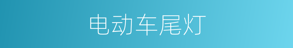 电动车尾灯的同义词