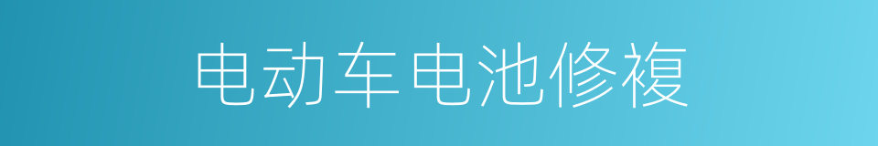 电动车电池修複的同义词