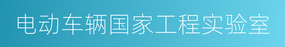 电动车辆国家工程实验室的同义词