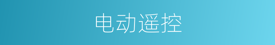 电动遥控的同义词