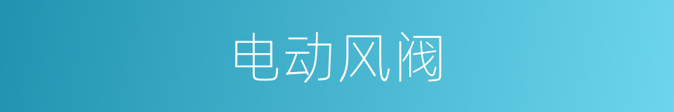 电动风阀的同义词
