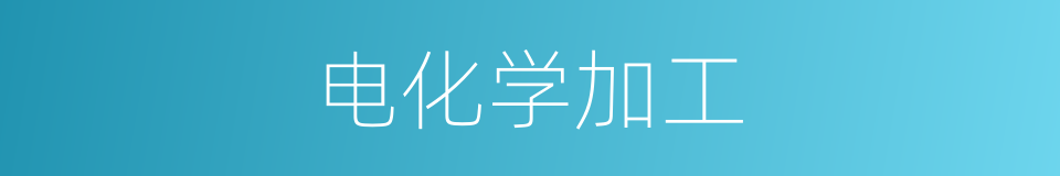 电化学加工的同义词
