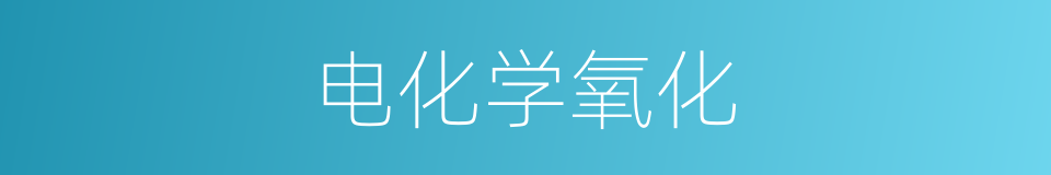 电化学氧化的同义词
