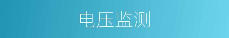 电压监测的同义词