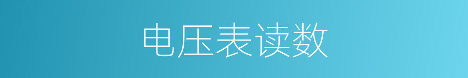 电压表读数的同义词