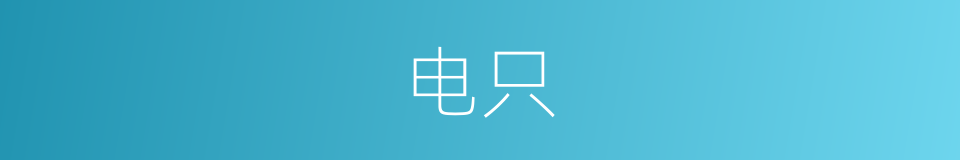电只的同义词