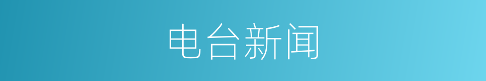 电台新闻的同义词