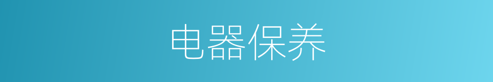 电器保养的同义词