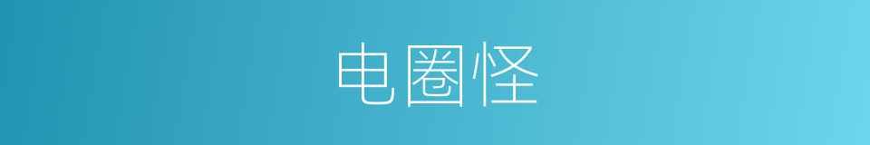 电圈怪的意思