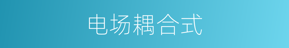 电场耦合式的同义词