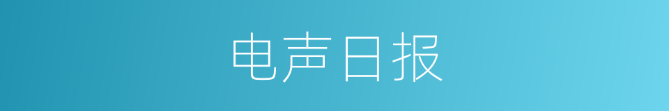 电声日报的同义词