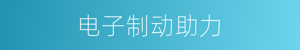 电子制动助力的同义词