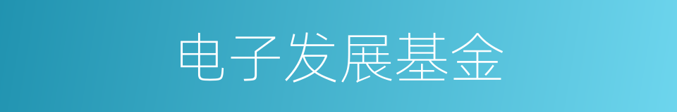 电子发展基金的同义词