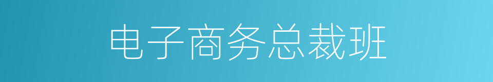 电子商务总裁班的同义词