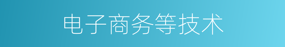 电子商务等技术的同义词