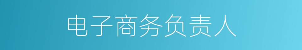 电子商务负责人的同义词