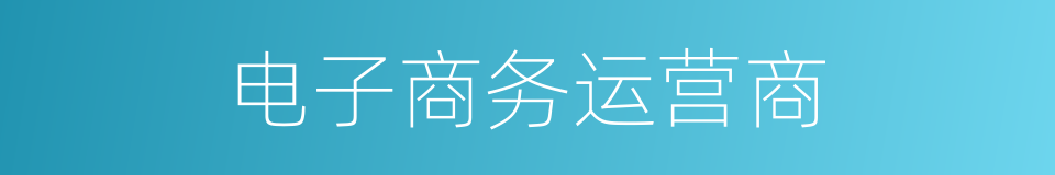 电子商务运营商的同义词