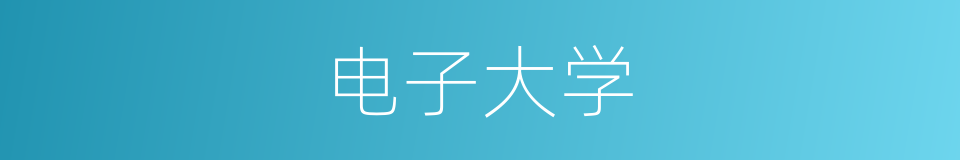 电子大学的同义词