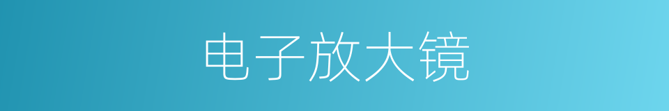 电子放大镜的同义词