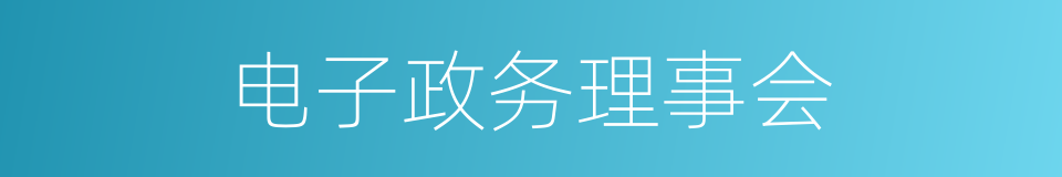 电子政务理事会的同义词