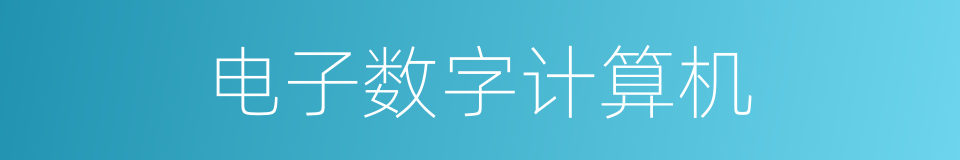 电子数字计算机的同义词