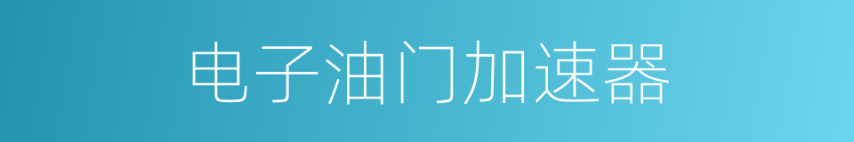 电子油门加速器的同义词