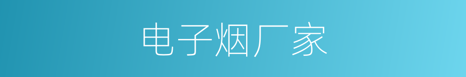 电子烟厂家的同义词