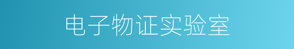 电子物证实验室的同义词