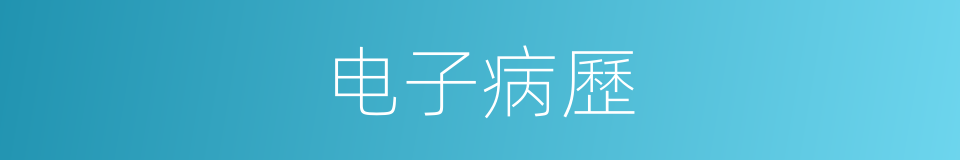 电子病歷的同義詞