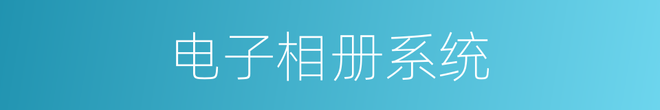 电子相册系统的同义词