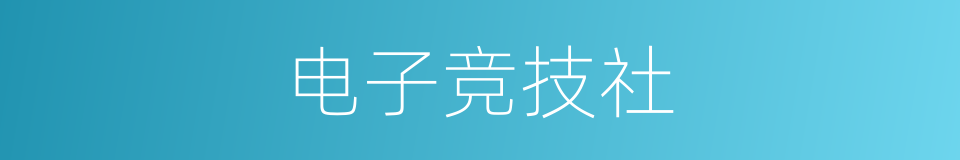 电子竞技社的同义词