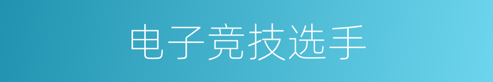 电子竞技选手的同义词