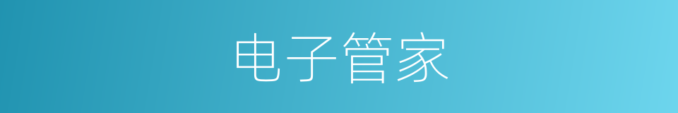 电子管家的同义词