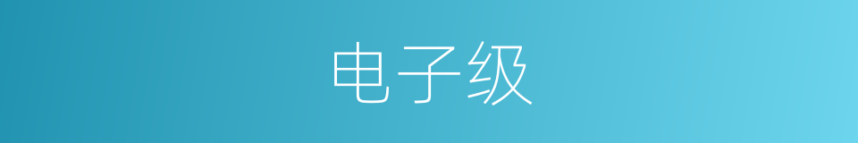 电子级的同义词
