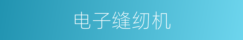 电子缝纫机的同义词