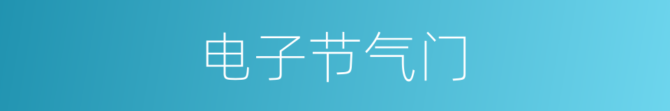电子节气门的同义词