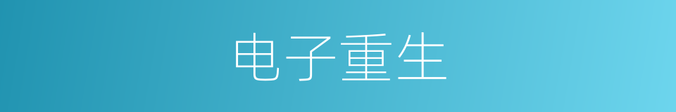 电子重生的同义词