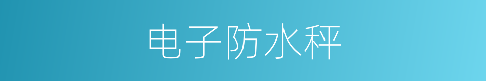 电子防水秤的同义词