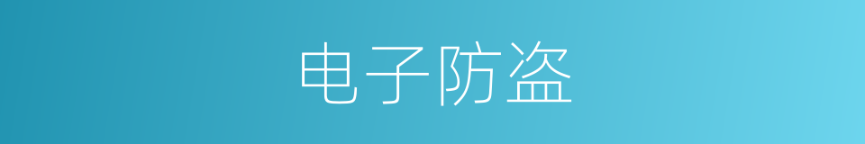 电子防盗的同义词