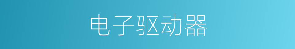 电子驱动器的同义词