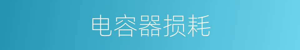 电容器损耗的同义词
