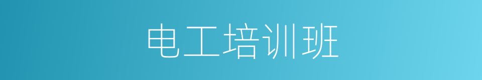 电工培训班的同义词