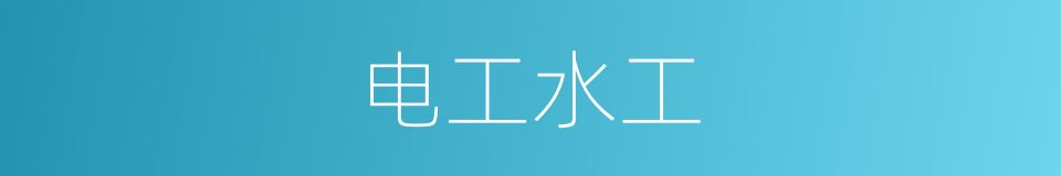 电工水工的同义词
