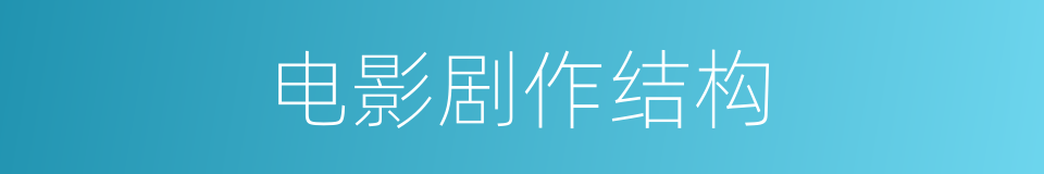 电影剧作结构的同义词